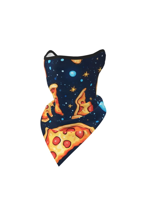 Windproof Sports Face Mask Protection Mesh Breathable Balaclava for Outdoor Activities, Pizza Starry Cool