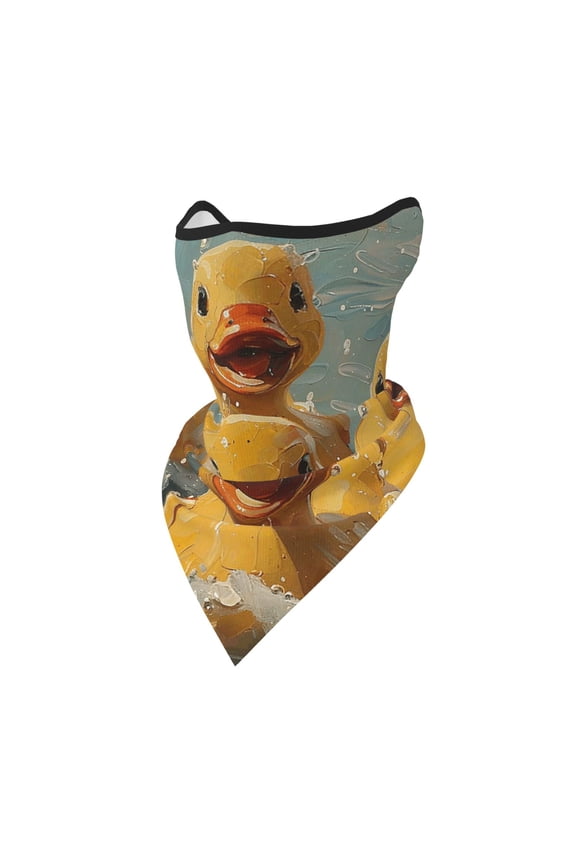 Windproof Sports Face Mask Protection Mesh Breathable Balaclava for Outdoor Activities, Rubber Ducks Funny Vintage
