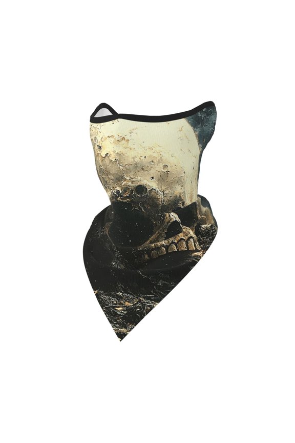 Windproof Sports Face Mask Protection Mesh Breathable Balaclava for Outdoor Activities, Skull Horror Goth Moon Night