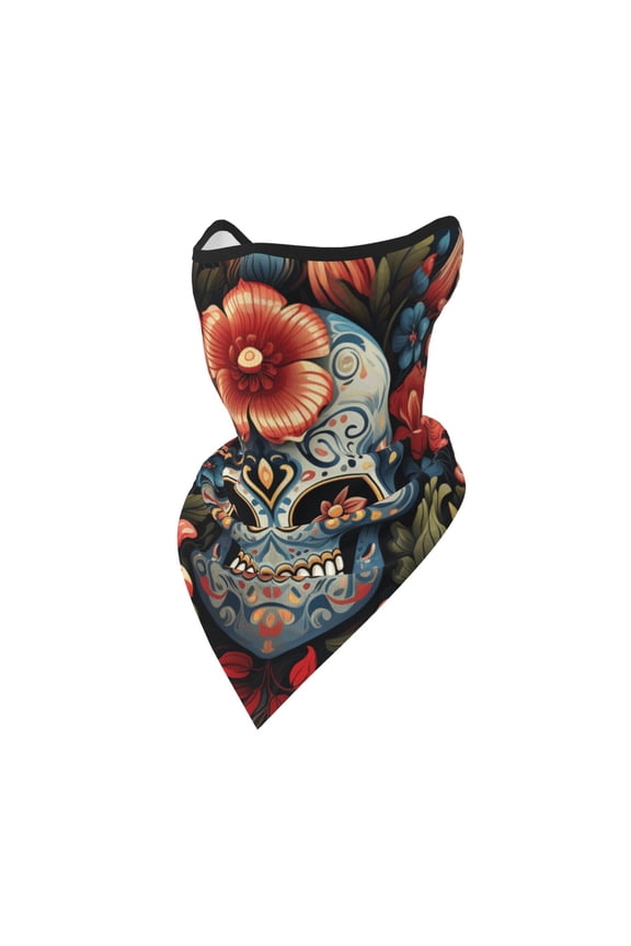 Windproof Sports Face Mask Protection Mesh Breathable Balaclava for Outdoor Activities, Skulls Gothic Skull Day Of The Dead