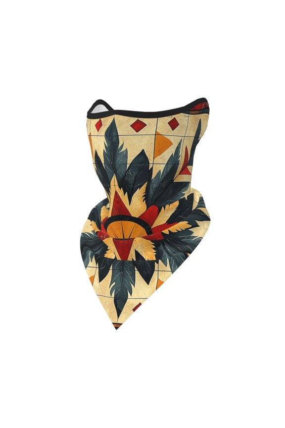 Windproof Sports Face Mask Protection Mesh Breathable Balaclava for Outdoor Activities, Southwest Native Aztec Folk Art Retro