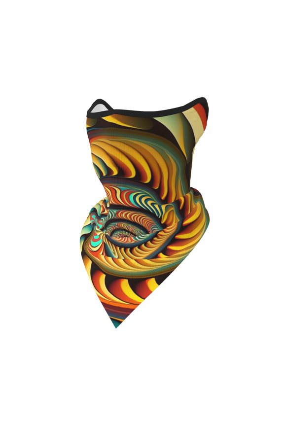 Windproof Sports Face Mask Protection Mesh Breathable Balaclava for Outdoor Activities, Spiral Trippy Illusion Optical Psychedelic