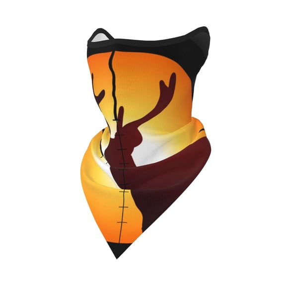 Windproof Sports Face Mask Protection Mesh Breathable Balaclava for Outdoor Activities, Target Deer Elk Hunting