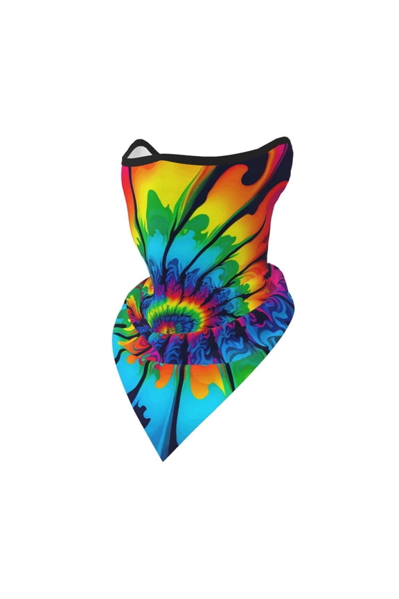 Windproof Sports Face Mask Protection Mesh Breathable Balaclava for Outdoor Activities, Tie Dye Psychadelic Cool Art