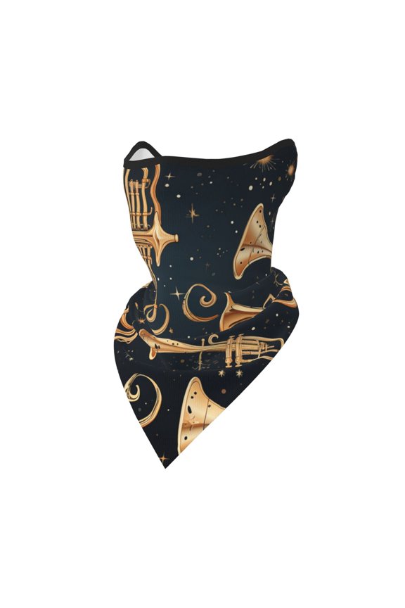 Windproof Sports Face Mask Protection Mesh Breathable Balaclava for Outdoor Activities, Trombone Musical Instruments Art