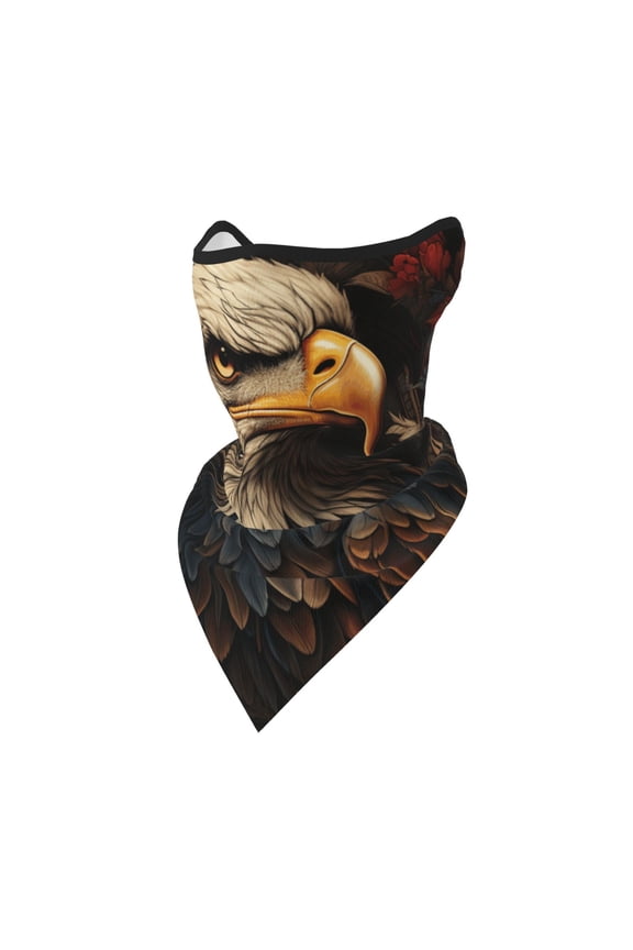 Windproof Sports Face Mask Protection Mesh Breathable Balaclava for Outdoor Activities, USA Navy Eagle American Flag United States Art