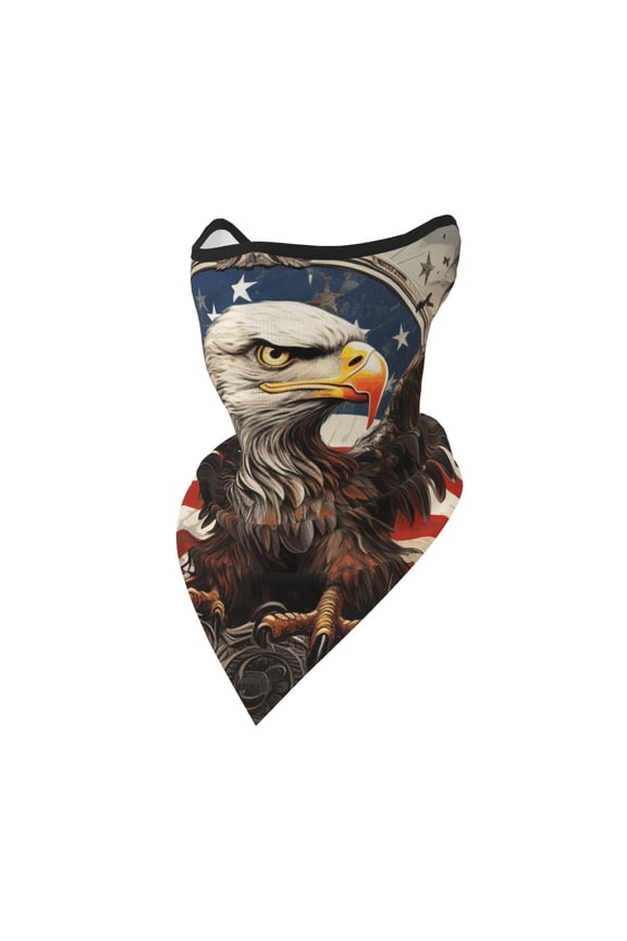 Windproof Sports Face Mask Protection Mesh Breathable Balaclava for Outdoor Activities, United States Navy Eagle American Flag USA