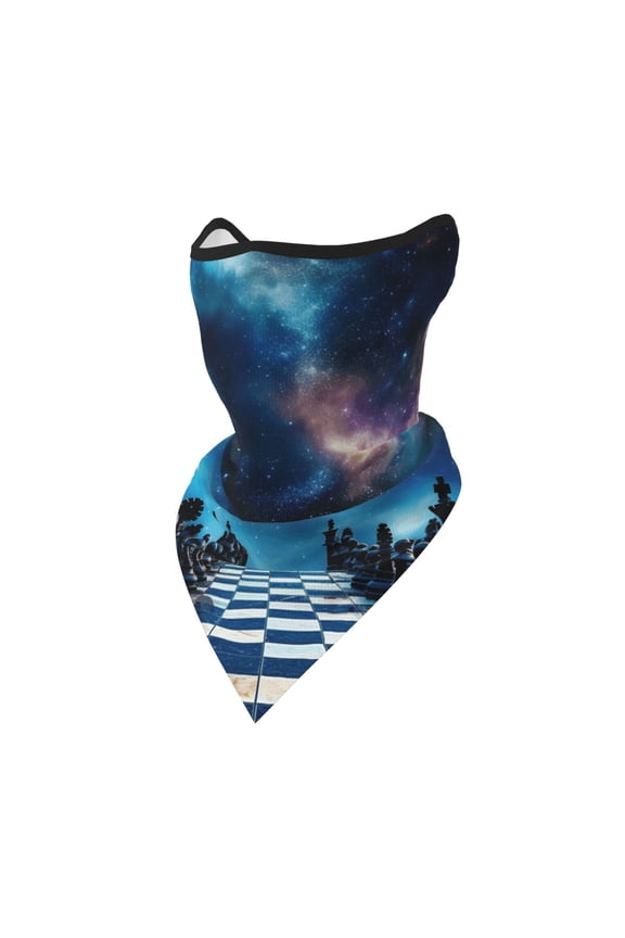 Windproof Sports Face Mask Protection Mesh Breathable Balaclava for Outdoor Activities, World Chess Board Starry