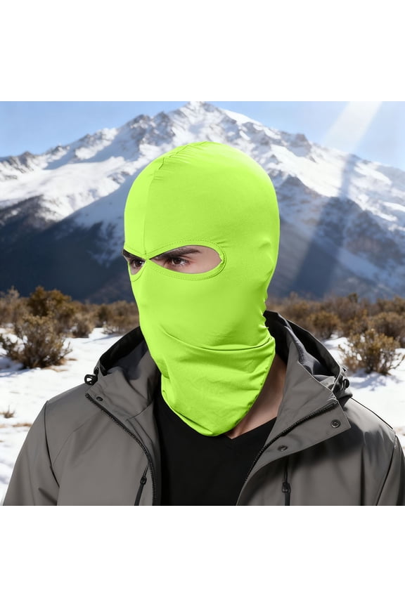 Windproof Sun Protective Scarf for Winter Snowboard Cycling Outdoor Activities Green One Size