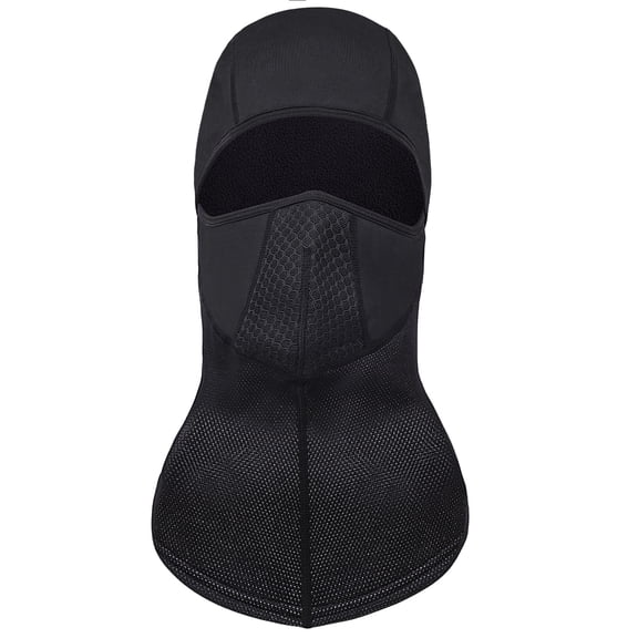 Windproof Thermal Balaclava Ski Mask - Elastic Breathable Cold Weather Winter Warm Face Mask for Cycling Skiing and Ice Fishing (Black)