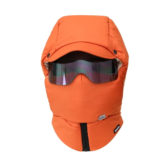 Windproof Full Cover Ski Cap with Glasses for Men Women - Thermal Thick Winter Hat for Outdoor Riding Camping Snow Sports