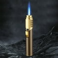 thumbnail image 1 of Windproof Torch Lighter Outdoor Straight Flame, Adjustable Refillable Butane Jet Lighter, Camping Kitchen BBQ Utility Lighter, Metal Windproof Torch Lighter Refillable Butane, 1 of 7