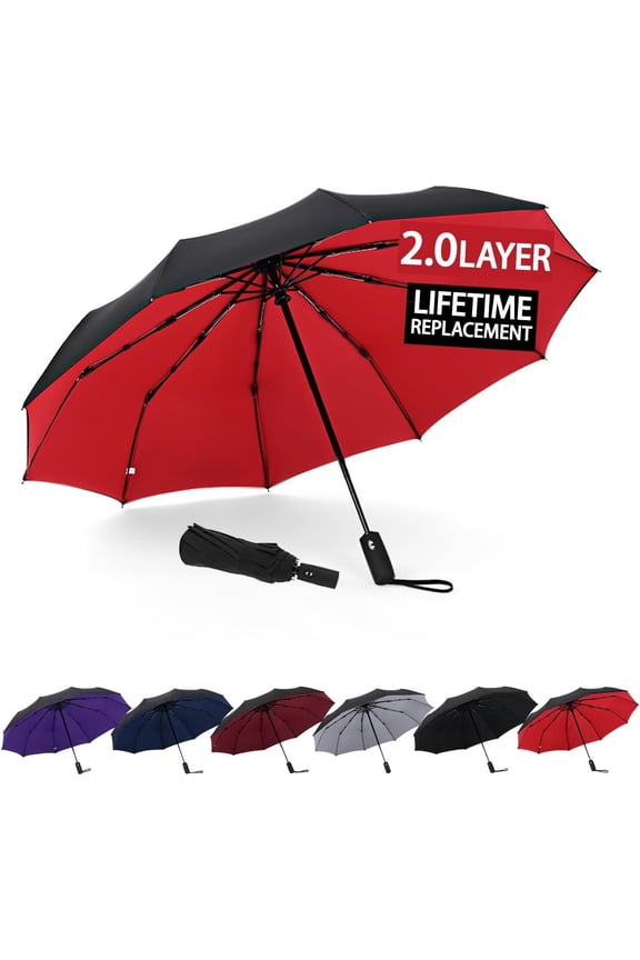 Windproof Travel Umbrella - Automatic, Compact, Windproof