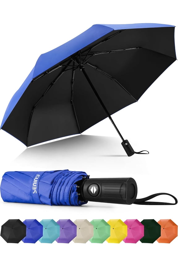 Windproof Travel Umbrella, Automatic Umbrellas for Rain, Portable & Compact Umbrellas for Backpack, Strong UV for Protection, Folding Small Sun Umbrella for Car, Walking