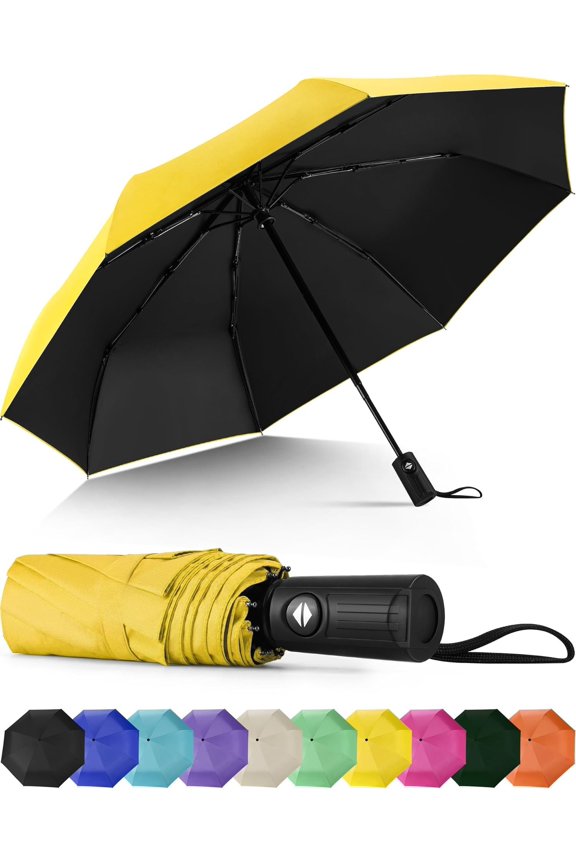 Windproof Travel Umbrella, Automatic Umbrellas for Rain, Portable & Compact Umbrellas for Backpack,  UV for Protection, Folding Small Sun Umbrella for , Walking