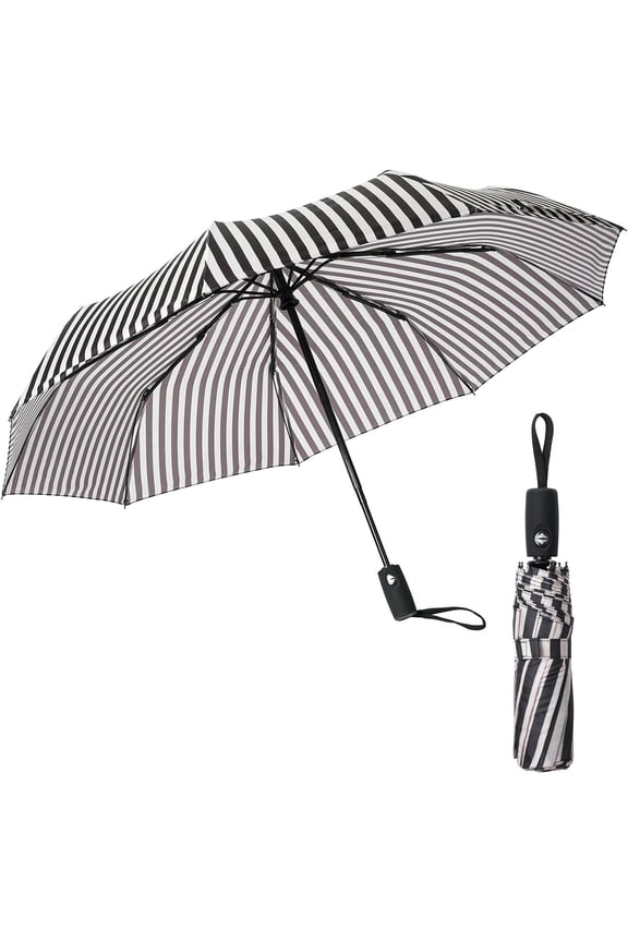 Windproof Travel Umbrella, Automatic Umbrellas for Rain, Compact