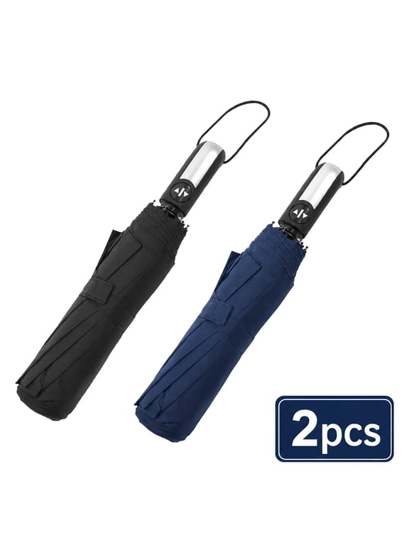 Windproof Travel Umbrella Compact Light Automatic Strong and Portable Wind Resistant, Small Folding Backpack Umbrella for Rain for Men and Women