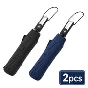 Windproof Travel Umbrella Compact Light Automatic Strong and Portable Wind Resistant, Small Folding Backpack Umbrella for Rain for Men and Women