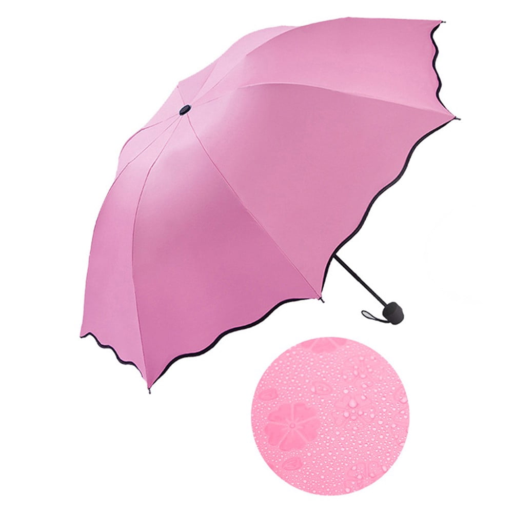 Windproof UV Protection Flower Design Folding Umbrella