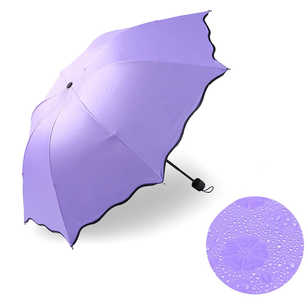 Windproof UV Protection Flower Design Folding Umbrella
