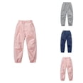 thumbnail image 1 of Windproof Waterproof Lined Kids Hiking Pants, Snow Ski Trousers for Boys Girls with Elastic Waist, Thickened Warm Winter Outdoor Joggers, 1 of 5
