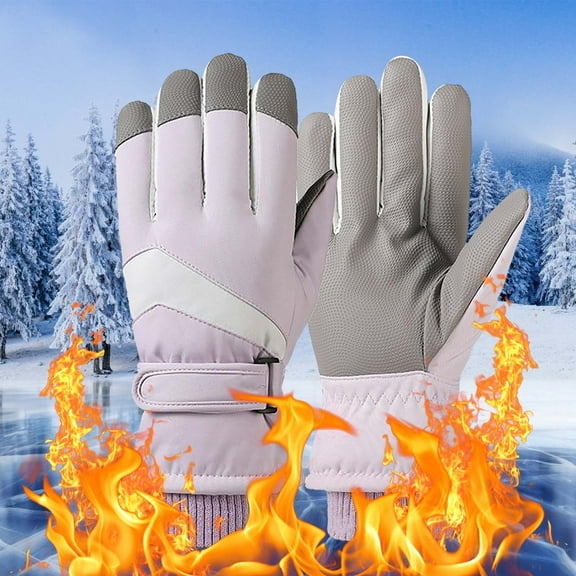 Windproof Waterproof Fleece Ski Gloves for Men and Women - Non-Slip Warm Winter Cycling Outdoor Sports Gloves