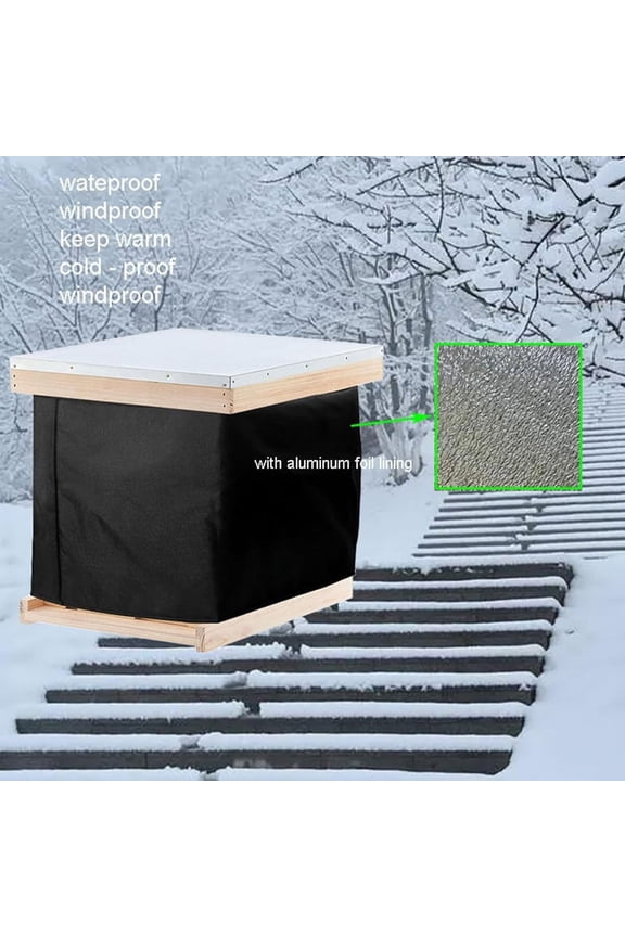 Windproof Winter Beehive Thermal Cover Waterproof Beehive Protection Wrap for Winter Use Beekeeping Supplies Adjustables