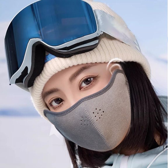 Windproof Winter Face Mask,Fluff Warm Facial Covers,Breathable Air Vents,Multi Scene Cold Resistant Gears,Lightweight Shield Wraps,Comfort Protective Accessories for Skiing Riding Outdoor Sports