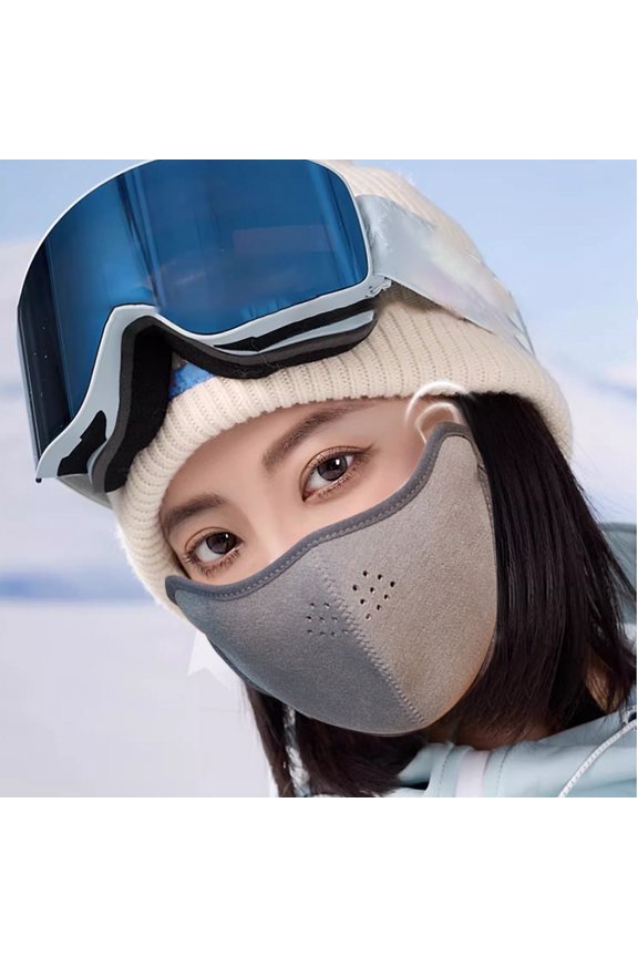 Windproof Winter Face Mask,Fluff Warm Facial Covers,Breathable Air Vents,Multi Scene Cold Resistant Gears,Lightweight Shield Wraps,Comfort Protective Accessories for Skiing Riding Outdoor Sports