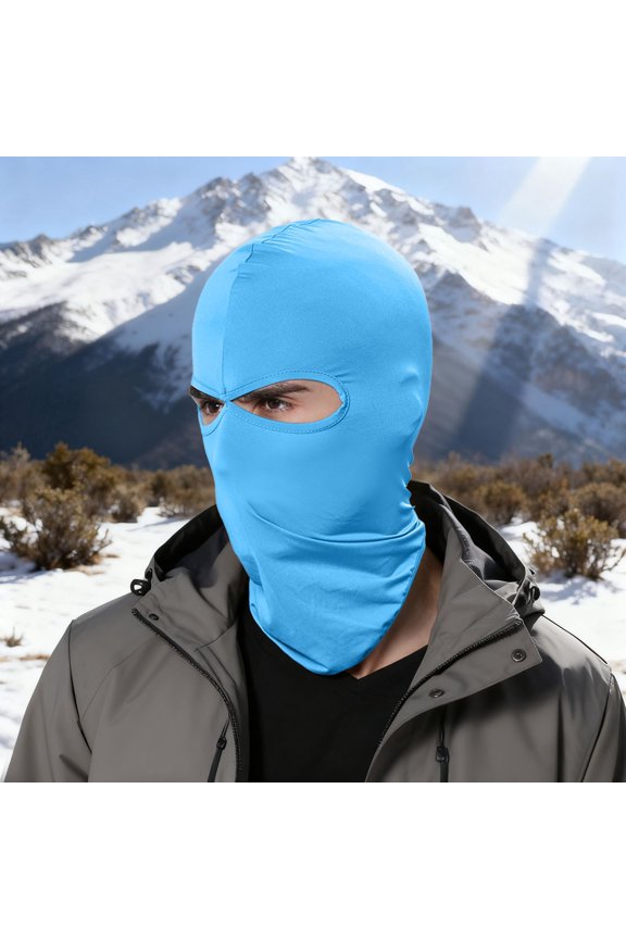 Sun Protective Scarf for Outdoor Activities | Windproof Winter Shield for Snowboarding Cycling Lightweight, Sky Blue