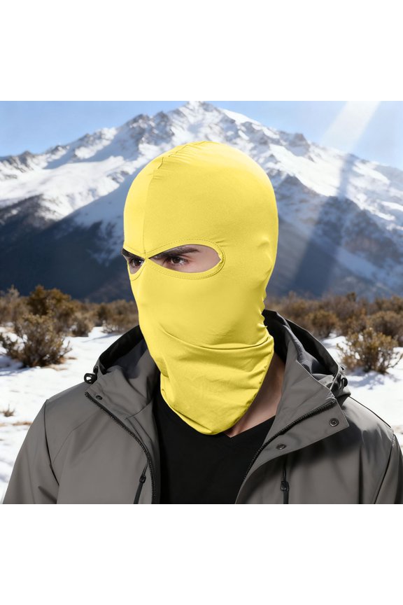 Sun Protective Scarf for Outdoor Activities | Windproof Winter Shield for Snowboarding Cycling Lightweight, Yellow
