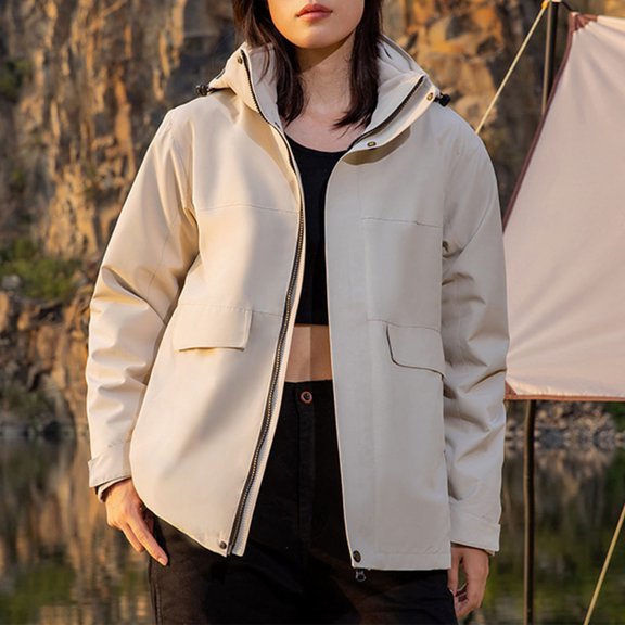 Windproof Winter Warm Coats for Womens Plus Size Warm Outdoor Leisure Charge Coat Men's And Women's Windproof And Rainproof Mountaineering Suit Group Purchase Work Suit