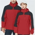 thumbnail image 1 of Windproof Winter Warm Coats for Womens Zip Up Stormtrooper Three In One Coat Detachable Inner Liner Outdoor Windproof Two-Piece Work Suit Gifts for Womens, 1 of 8