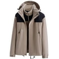 thumbnail image 1 of Windproof Winter Warm Coats for Womens Plus Size Detachable Cap And Windproof Thick Three-in-one Jacket Outdoor Sports Warm Jacket, 1 of 6