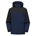 thumbnail image 1 of Windproof Winter Warm Coats for Womens Zip Up Solid Color Rain Jacket Outdoor Hooded Raincoat Windproof Top Gifts for Womens, 1 of 3