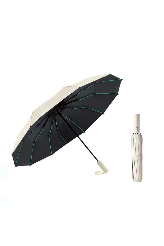 Windproof automatic folding umbrella, portable and compact, essential for travel and commuting, sunscreen automatic umbrella