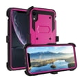 thumbnail image 1 of Windrew iPhone XR 6.1 inch 2018 case, Heavy Duty Shockproof Rugged Hybrid Housing with Rotating Belt Clip and Bracket (Pink), 1 of 8