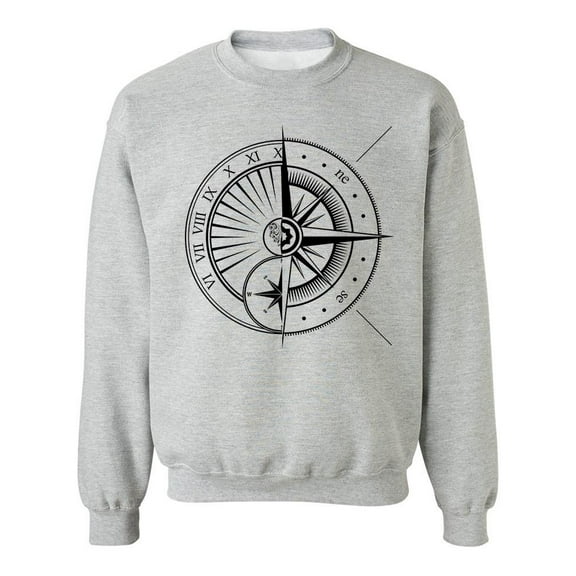 Windrose And Compass Sweatshirt Men -Image by Shutterstock, Male 3X-Large