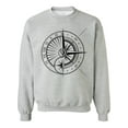 thumbnail image 1 of Windrose And Compass Sweatshirt Men -Image by Shutterstock, Male 4X-Large, 1 of 4