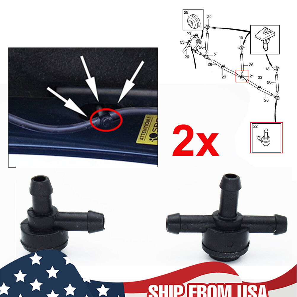 Windscreen Washer Valve 3 Way Valve Check Hose For Volvo XC90 XC70 XC60