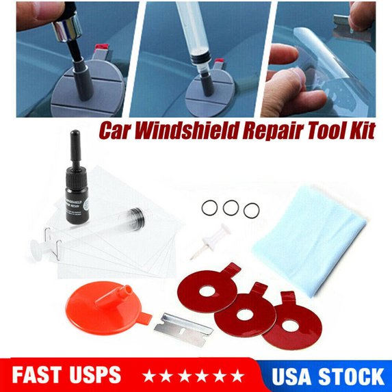 Windscreen Windshield Repair Tool Set DIY Car Kit Wind Glass For Chip Crack Fix USA