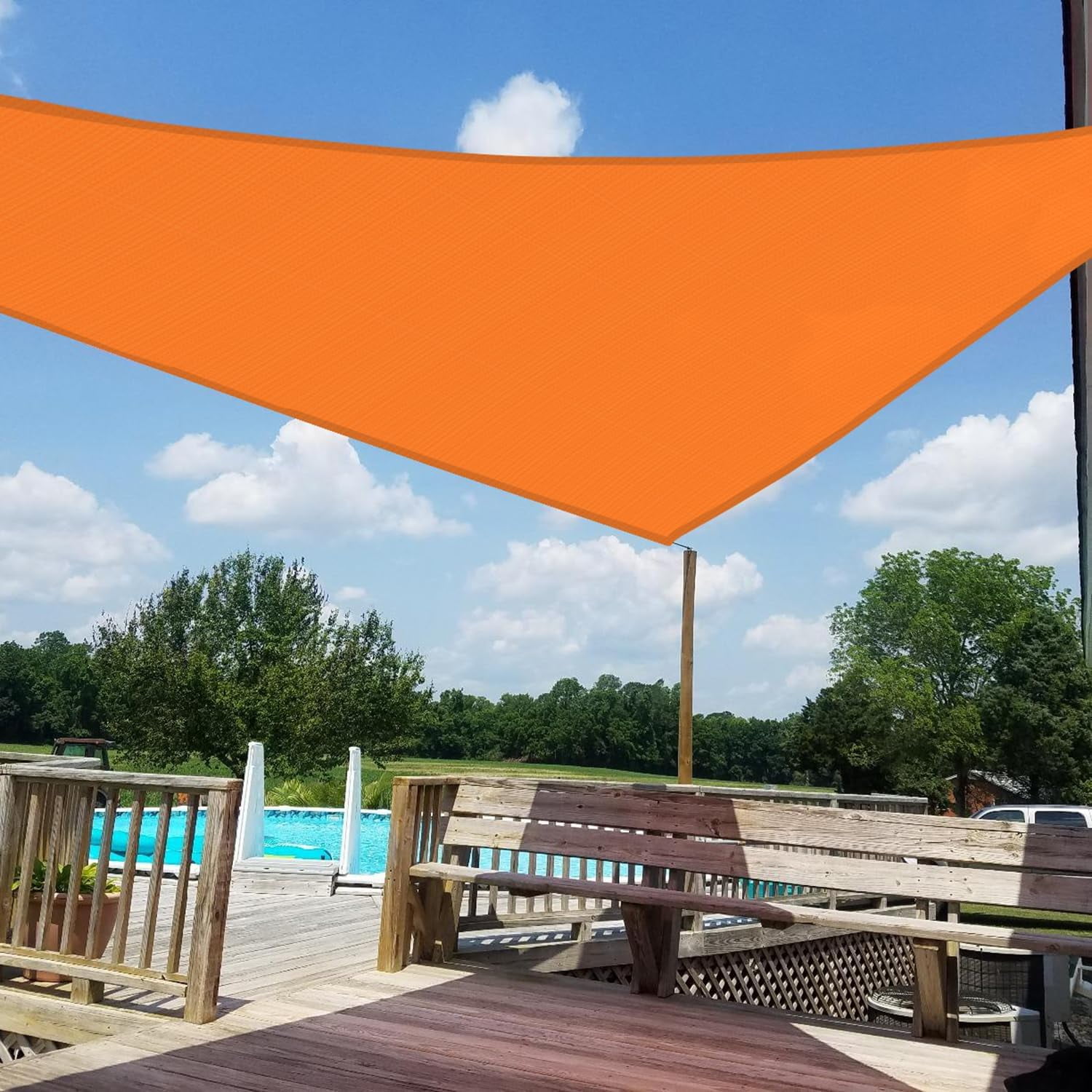 Windscreen4less 14 x 14 x 14 sun shade sail triangle outdoor canopy