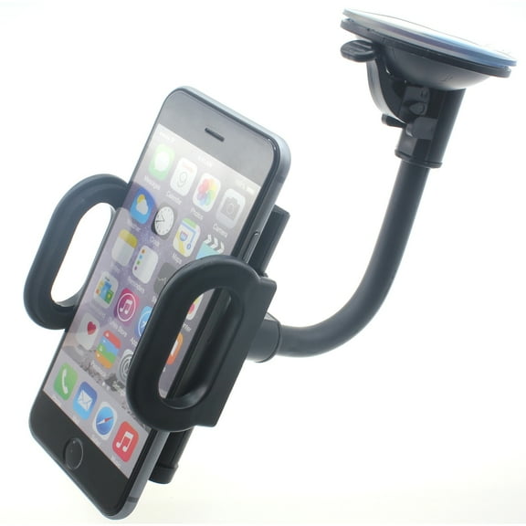 Windshield Car Mount for LG Q70, K51 Phones - Holder Glass Cradle Rotating Dock Suction