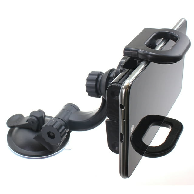Windshield Car Mount for LG Q70, K51 Phones - Holder Glass Cradle Rotating Dock Suction