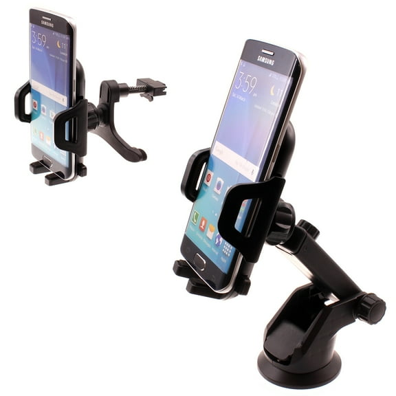 Windshield Car Mount for iPhone 16/Pro/Max/Plus - Air Vent Phone Holder Glass Cradle Suction Stand