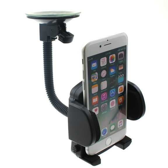 Windshield Car Mount for iPhone 16/Pro/Max/Plus - Holder Glass Cradle Swivel Dock for iPhone 16/Pro/Max/Plus