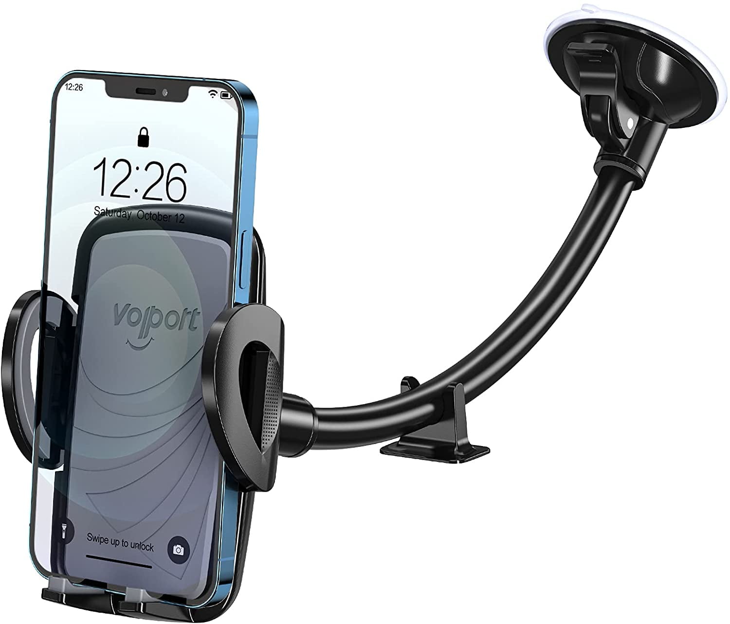 Windshield Car Phone Mount, Gooseneck Cell Phone Holder Car Window