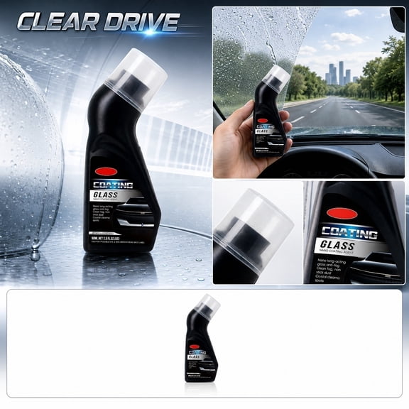 Windshield Care Solution, Automotive Glass Cleaner, Rain for Car Windshield, Glass Guard Windshield Cleaner, Liquid Glass Car Coating, 90Ml Anti-Fog Rain Agent, Creates
