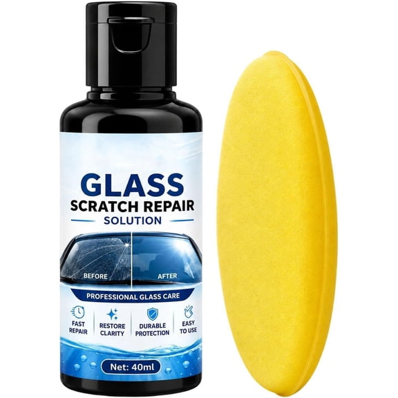 Windshield Chip Repair Kit - 40ml Window Rock Chip Repair Set | Windshield Chips Filler, Fast Acting Nano Stain Removal for Rearview Mirror Glasses Sunroof Bathroom Truck SUV RV Van Sedan Pickup