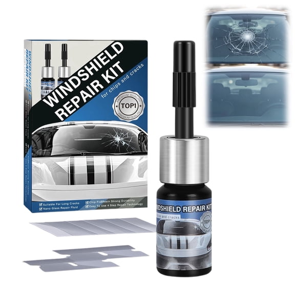 Windshield Chip Repair Kit, Glass Crack Repair for Car Windshields, Glass Repair Liquid for Cracks, DIY Windshield Crack Repair Kit for Auto Glass (1PC)